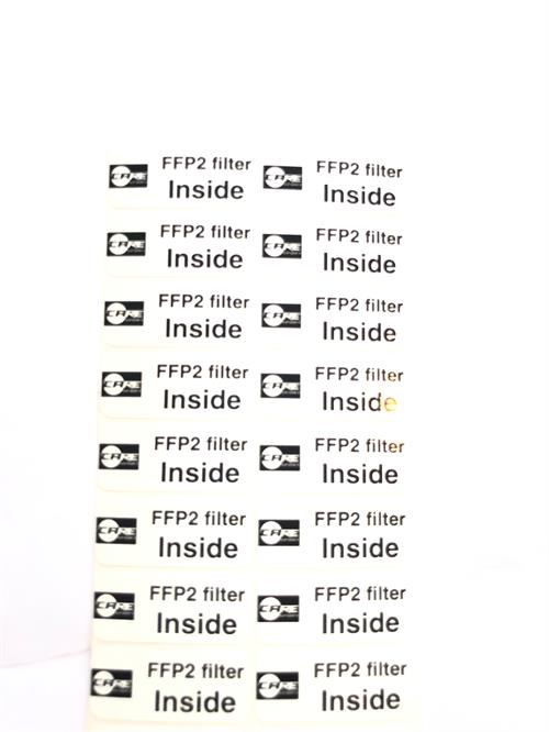 Strygemærker "FFP2 filter inside" 2 stk